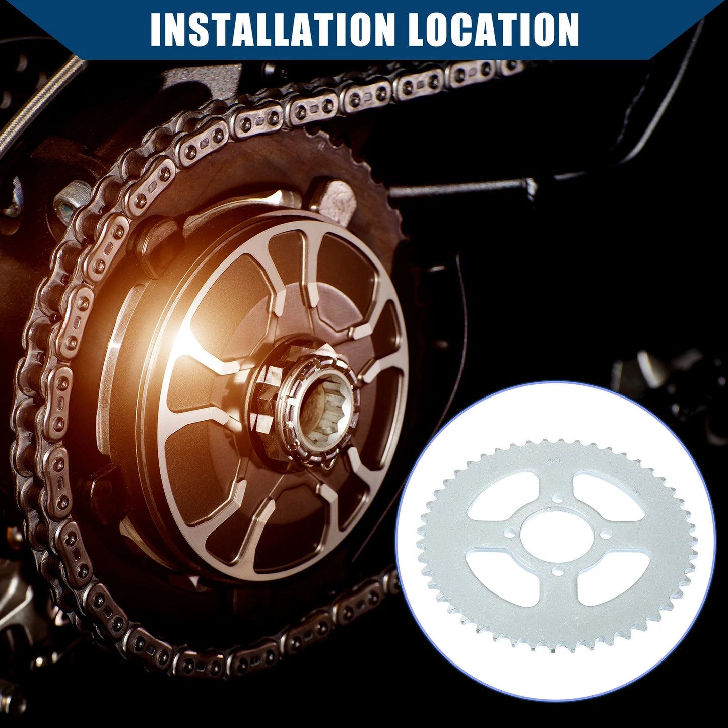 48 Tooth 52mm Motorcycle Chain Sprocket Rear for Dirt Bike