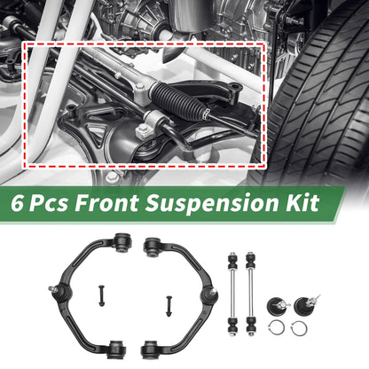 6 Pcs Front Upper Control Arms for Ford Ranger (1998-2011) 2WD