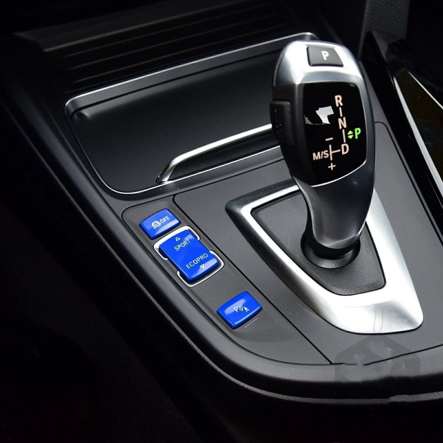 Blue Gear Shift Position Panel Button Cap for BMW 1 2 3 4 Series (2011-2020)