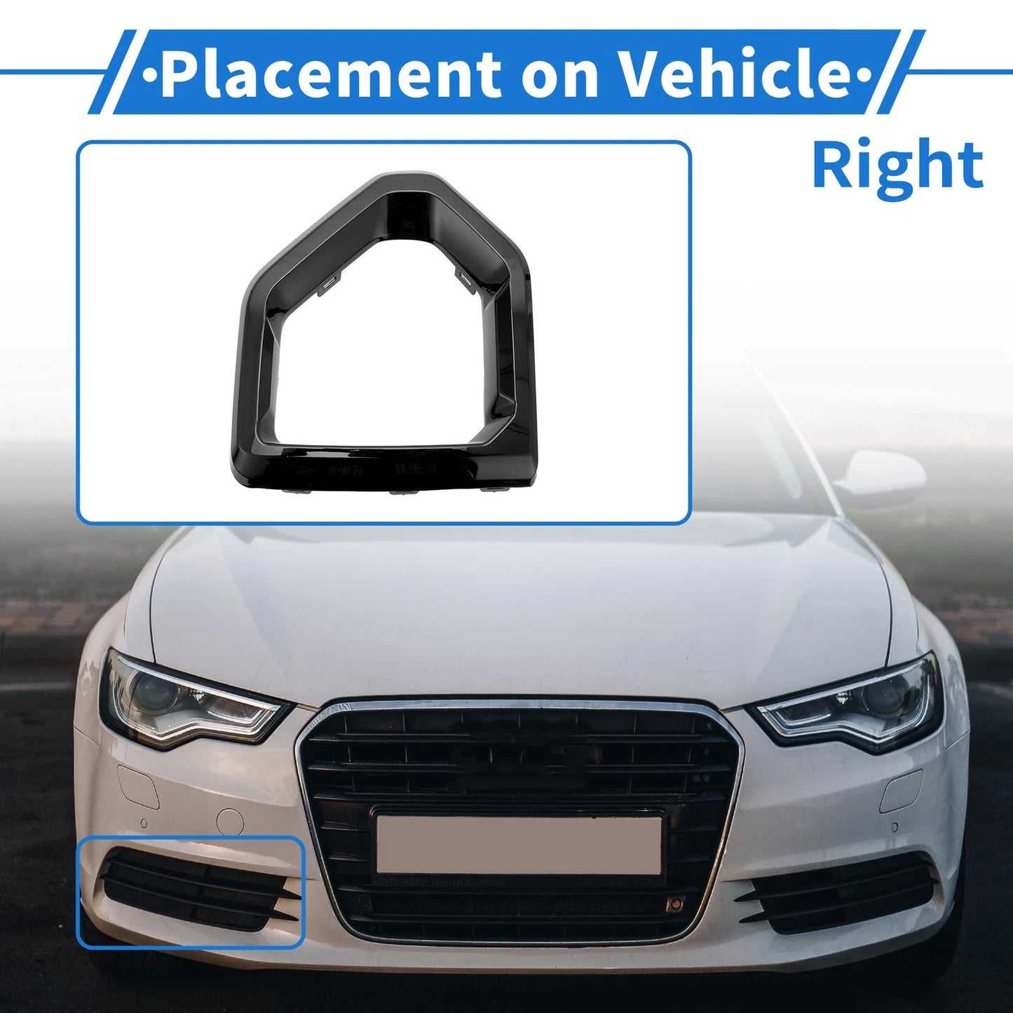 1 Pcs Front Right Fog Light Grill for GMC Sierra 1500 (2019-2021)