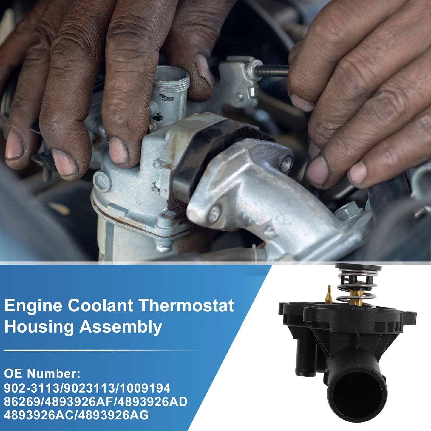 Engine Coolant Thermostat Housing Assembly for Dodge Durango V6 3.6L