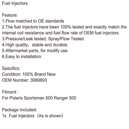 Fuel Injectors for Polaris Sportsman 500, Ranger 500 (2000-2006)