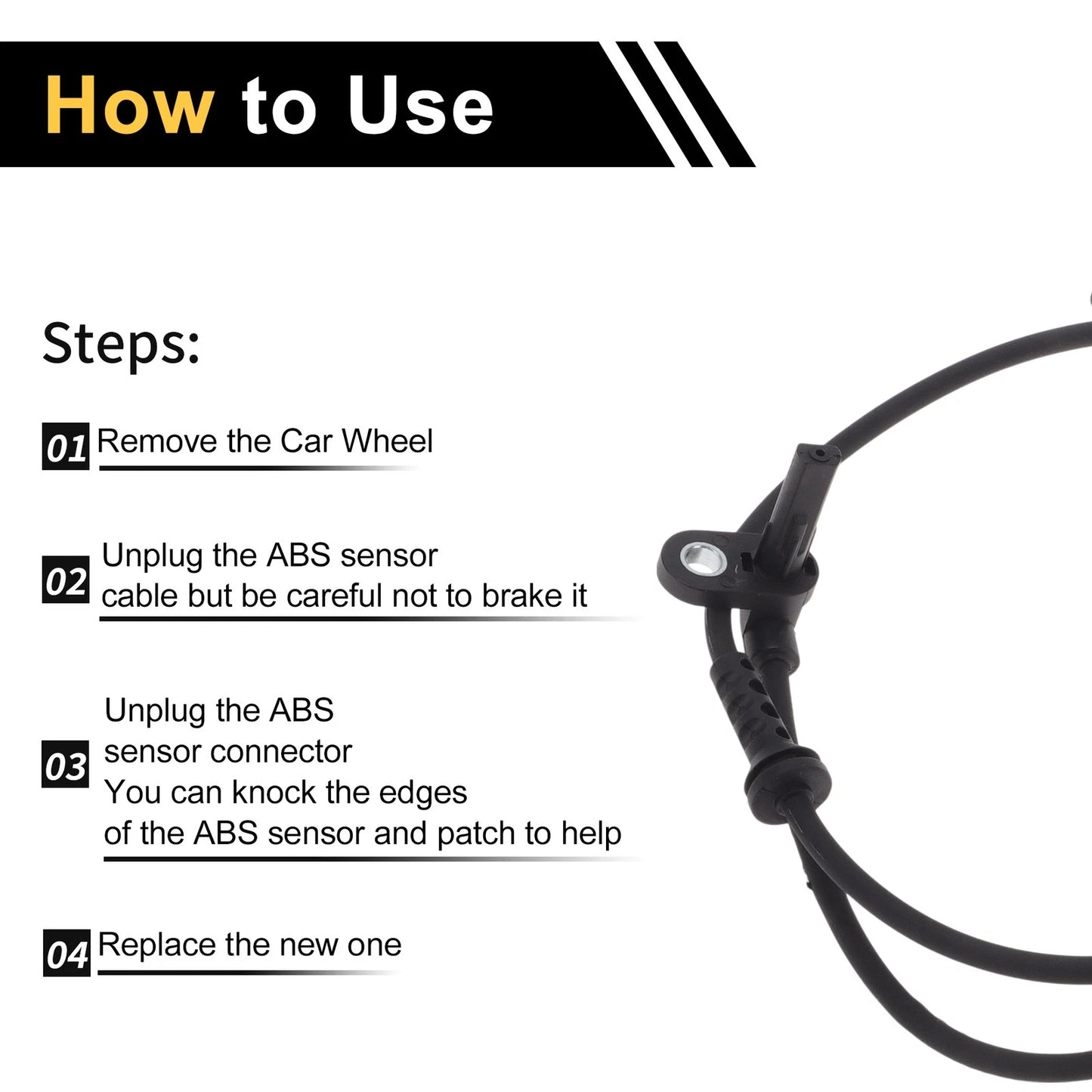 ABS Wheel Speed Sensor 1 Pc for Chevrolet Sonic 2012-2020 Front Right