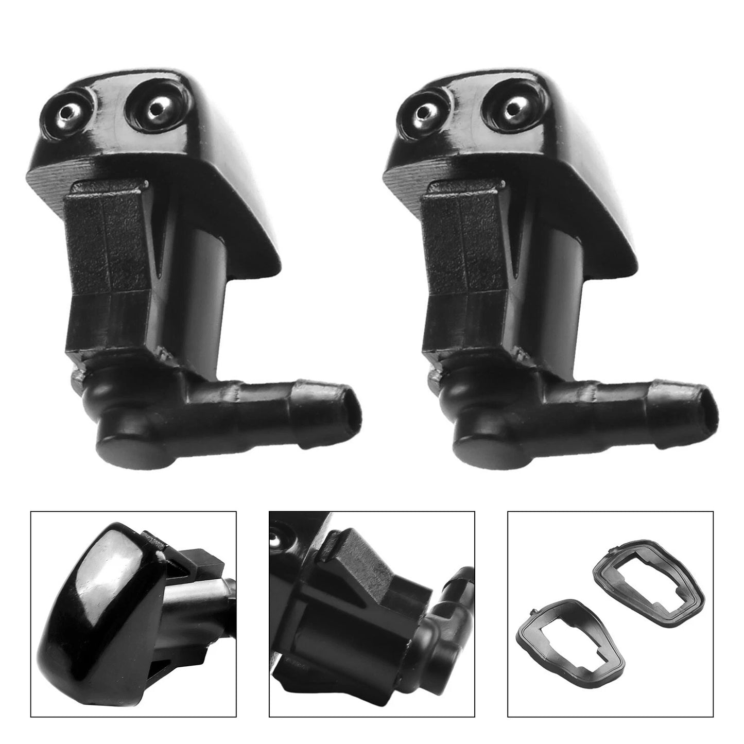 2 x Front Windscreen Wiper Washer Nozzles for Mazda 3 5 6