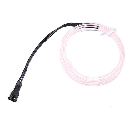 5M LED EL Wire White Cold Light Neon Strip for Car Interior Decor