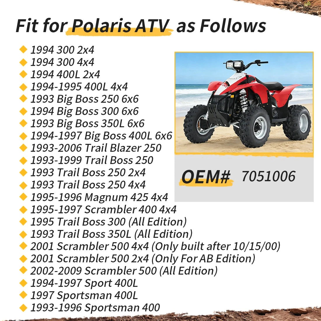 Petcock Fuel Shutoff Valve + Lever Extension w/ Spring Kit for Polaris