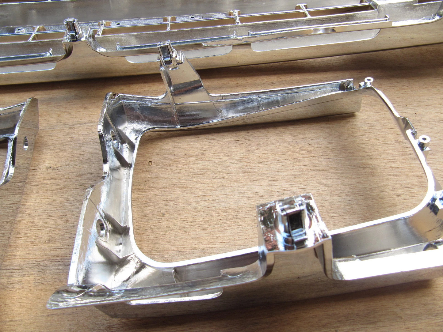 3 x Chrome Grill & Light Surround Cases for Toyota Hilux (1989-1991)