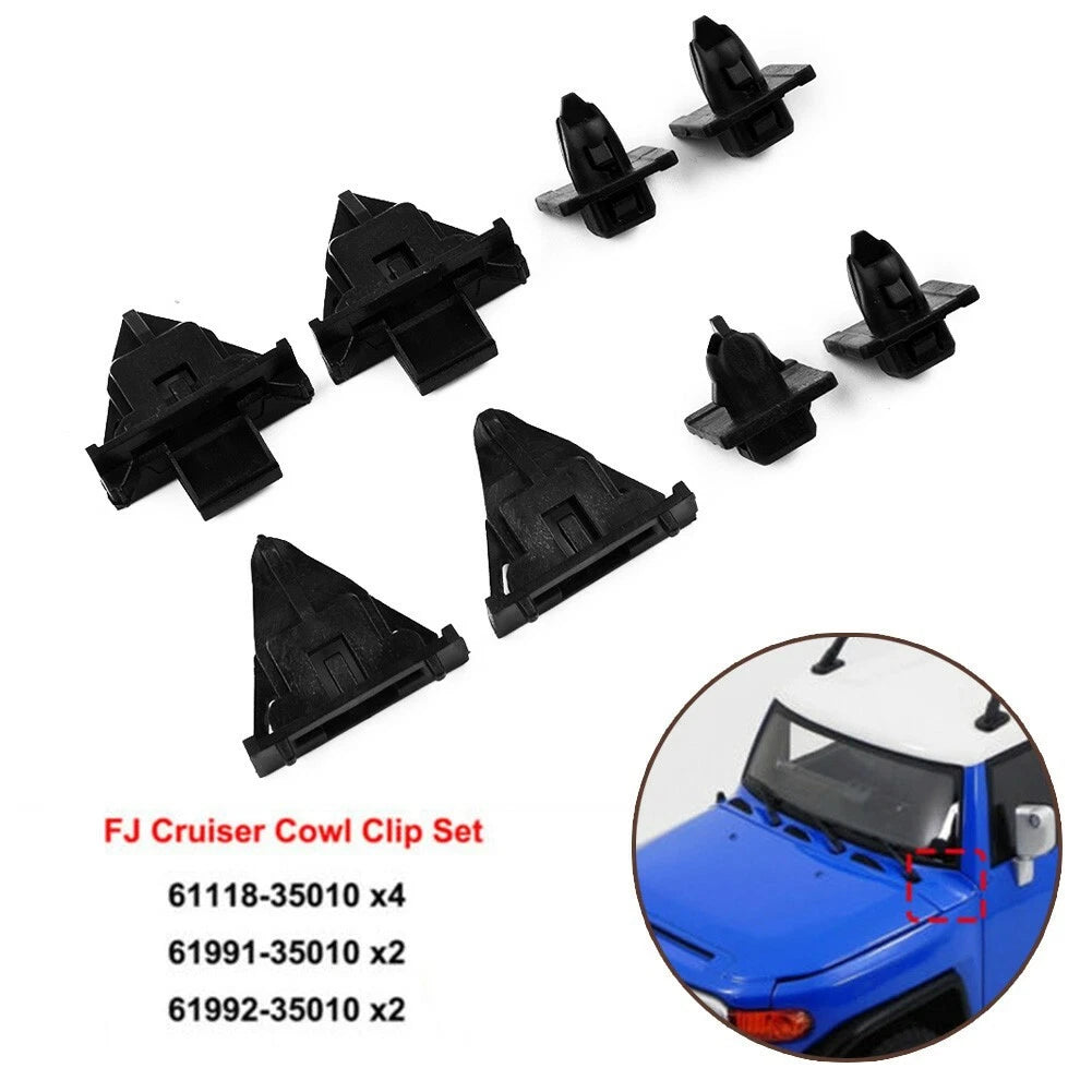 Cowl Clips 8pcs for Toyota FJ Cruiser (2007–2014)