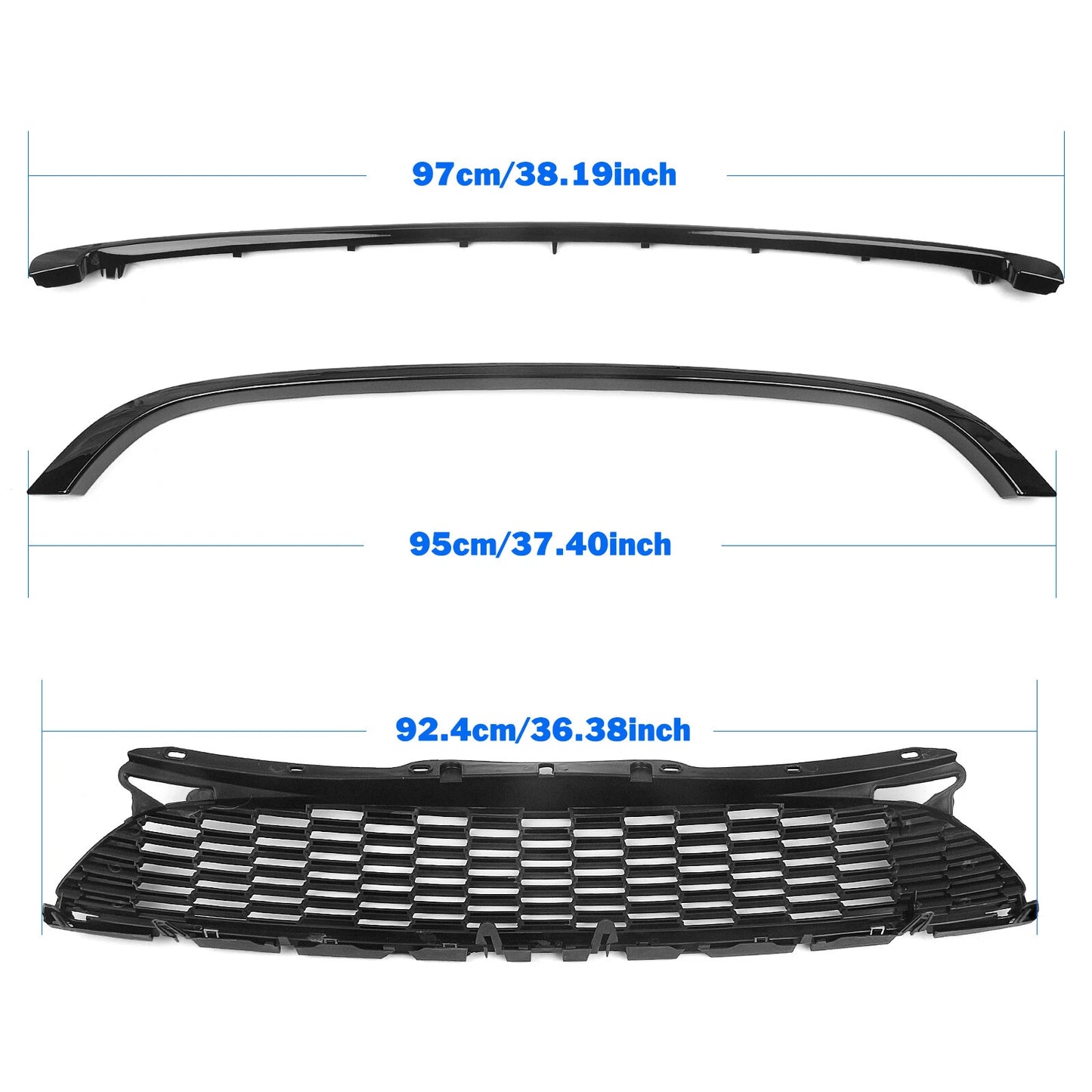 Front Bumper Grille Mesh Trim for Mini Cooper R55 R56 R57 R58 (2007-2015)