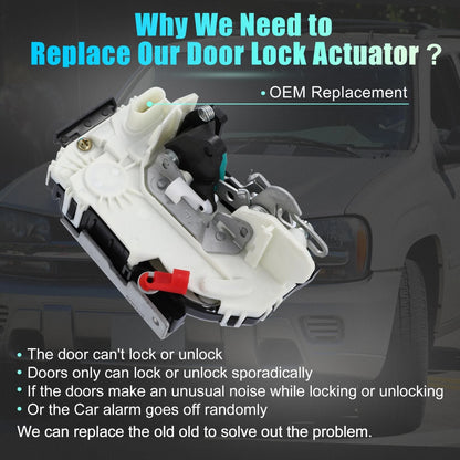 Rear Right Power Door Lock Actuator Motor for Jeep Wrangler (2007-2018)