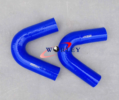 70mm 2-4/3" Silicone Joiner Connector Elbow Hose for Turbo Pipe Blue