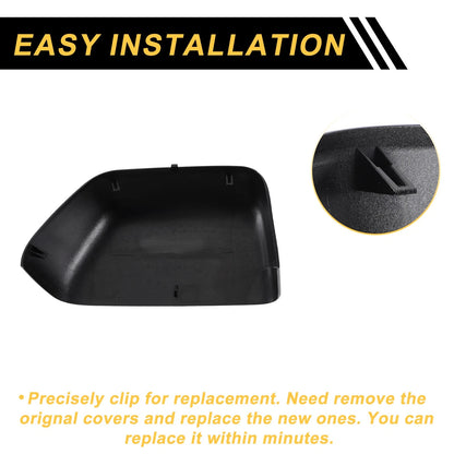 Left Side Mirror Cover Cap Gloss Black for Ford F-250 F-350 F-450 F-550 (2017-2023)