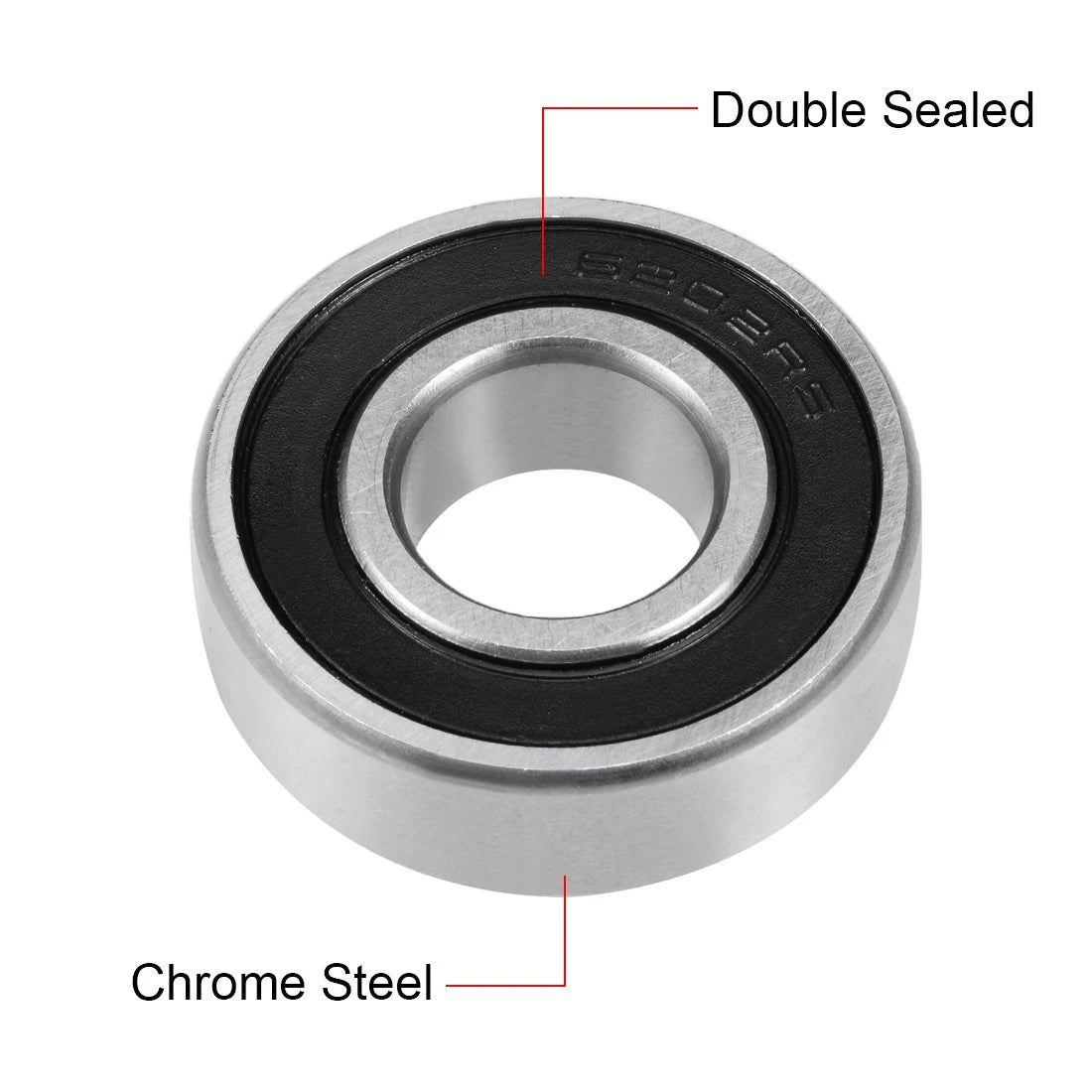 Deep Groove Ball Bearing 15x35x11mm Sealed Chrome Steel Bearing 2 x Pcs
