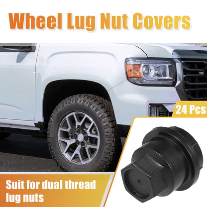 24 x 24mm Wheel Lug Nut Covers for Chevrolet Camaro (1997-2001) Black