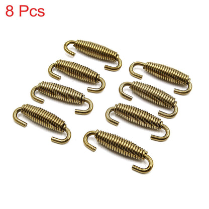 8pcs Stainless Steel Gold Tone Swivel Exhaust Pipe Springs for Motorcycle