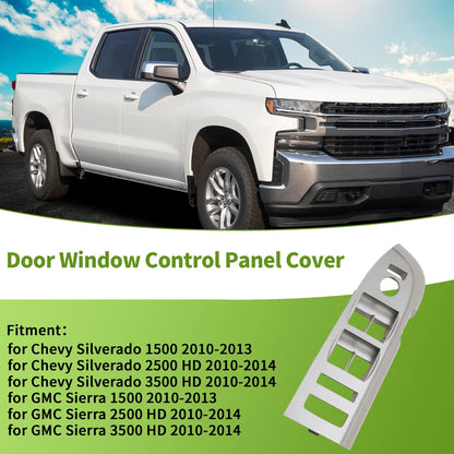 Front Left Side Window Switch Bezel Cover for Chevy Silverado