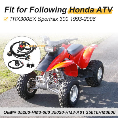 Handlebar & Key Switch for Honda TRX300EX (1993–2006)