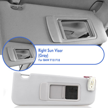 1x Front Right Sunvisor Shade for BMW 5 Series F10 F18 (2011-2016) Gray
