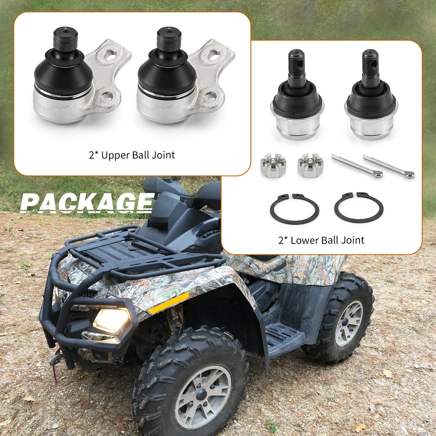 Upper & Lower Front Ball Joint Kit for Can-Am Outlander 650 (2006-2023)