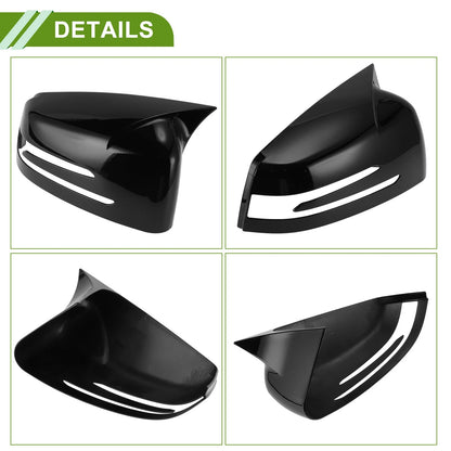 Gloss Black Mirror Cover Caps for Mercedes-Benz A-Class W176 (2012-2018)