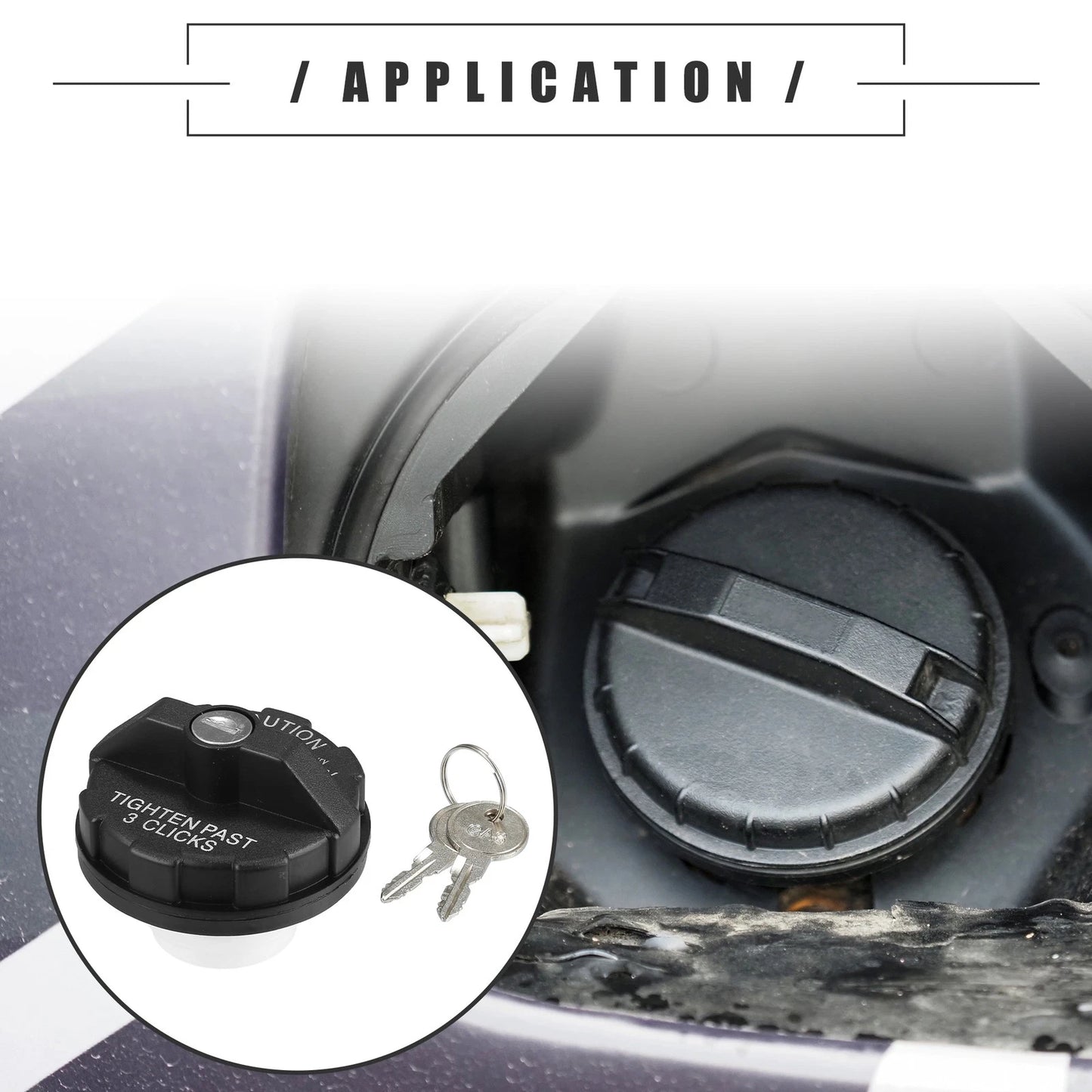 Fuel Tank Filler Cap w/ Keys for Jeep Wrangler YJ (1991-1995)