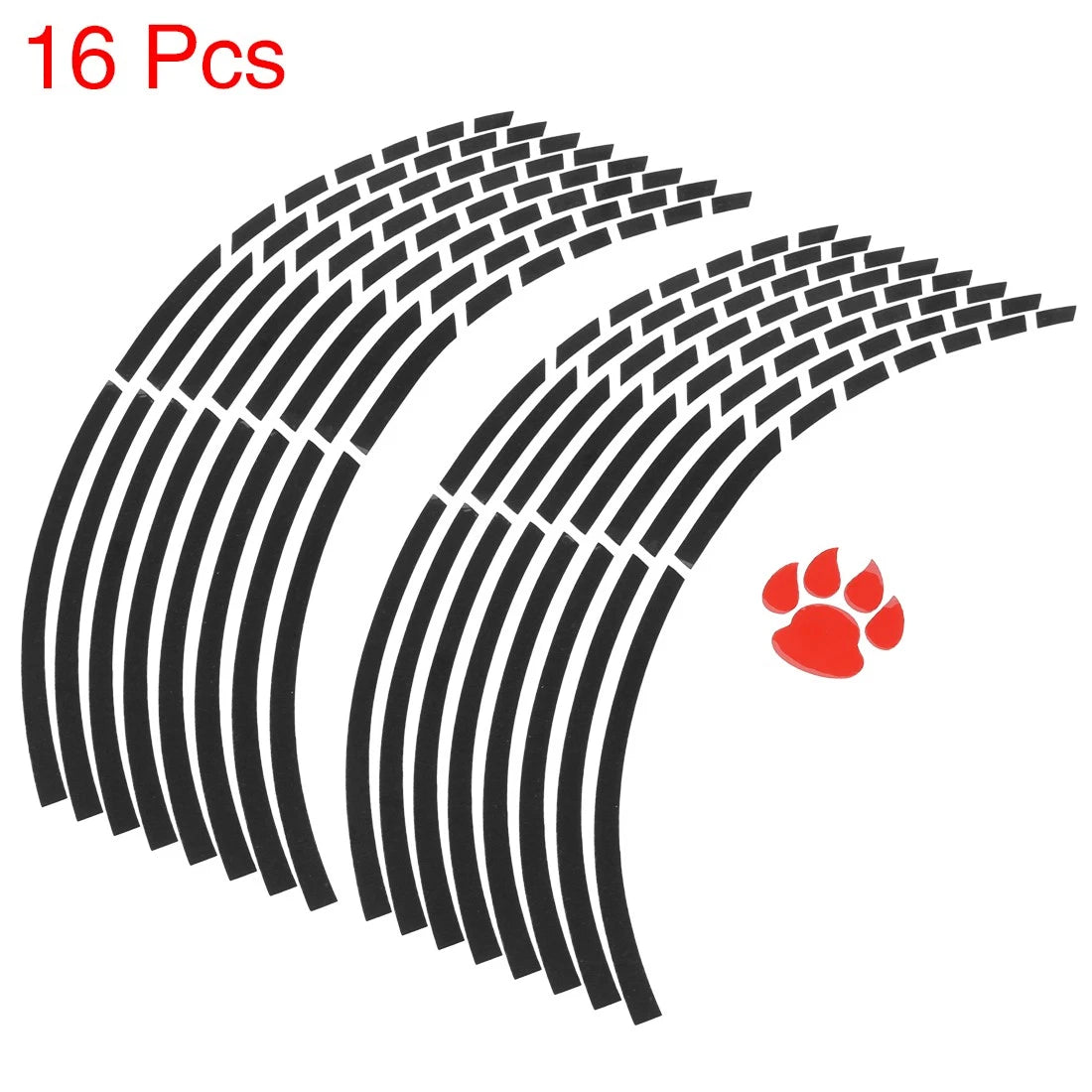 16pcs 18'' Rim Wheel Rim Sticker Tape Strip Accessory for Motorcycle Car