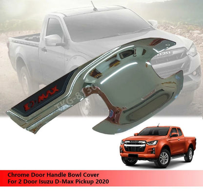 2 x Chrome Door Handle Bowl Cup Covers for Isuzu D-Max (2020)