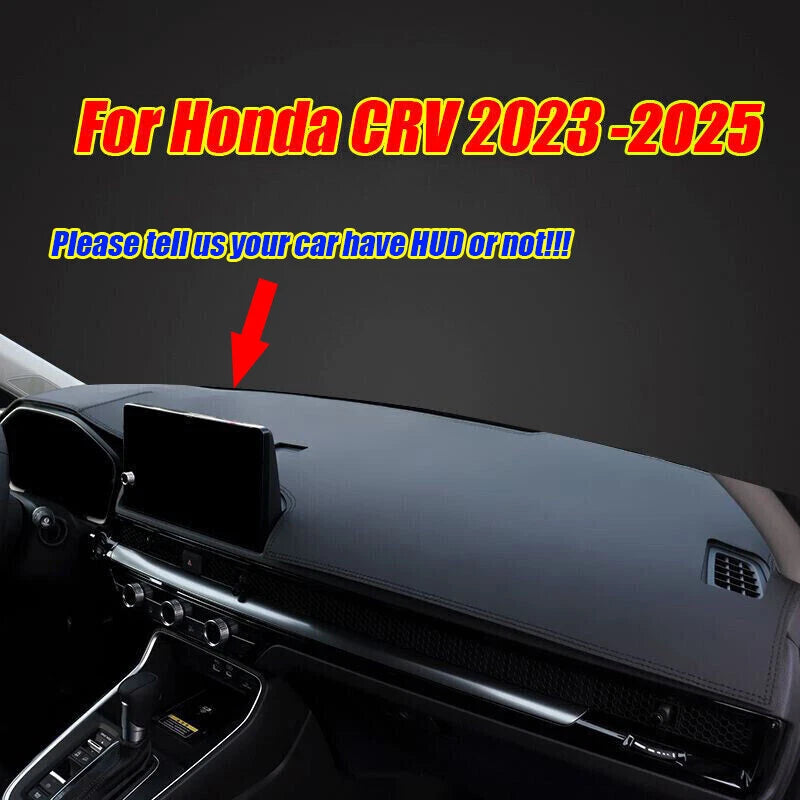 Black Leather / Dashboard Cover / Pad Mat for Honda CR-V (2023–2025)