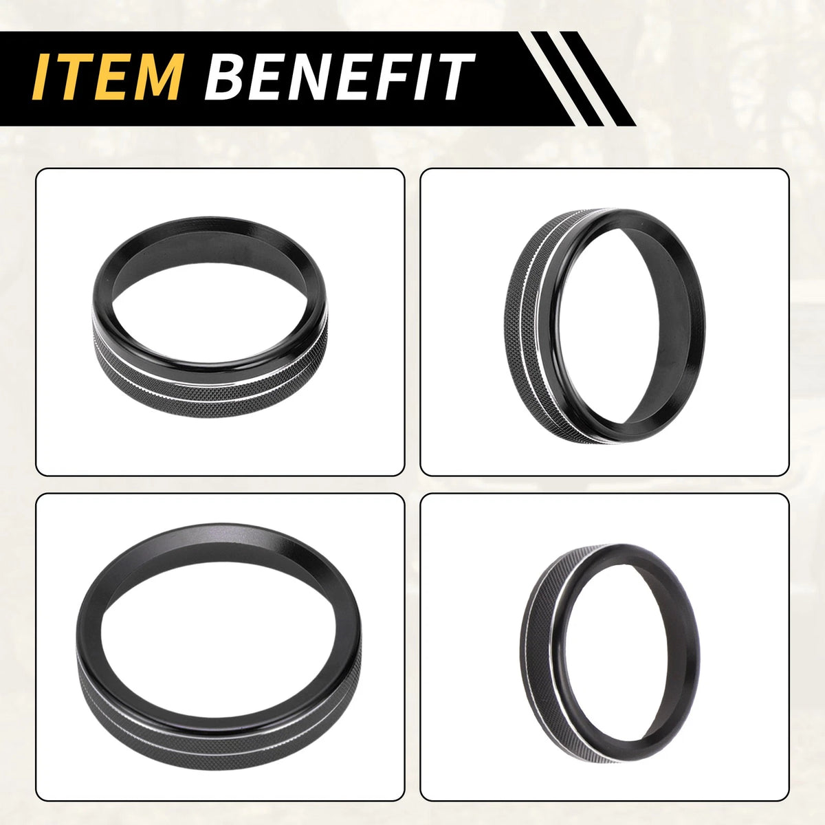 Air Conditioning Button Cover Trim for Ford F-150 XLT (2016-2019) Black 1 Set