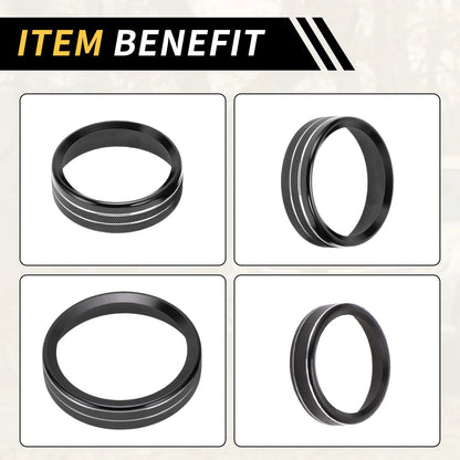 Air Conditioning Button Cover Trim for Ford F-150 XLT (2016-2019) Black 1 Set