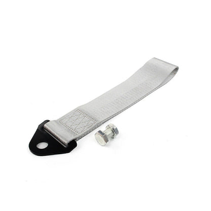 Racing Car Towing Strap for Universal Rear/Front Bumper - Gray