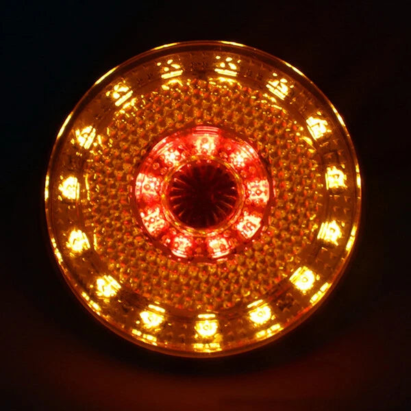 Amber Round Rear Tail Brake Stop Marker Light for Car Motorcycle Trailer