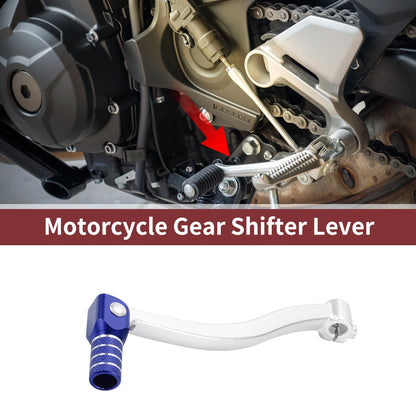 Folding Motorcycle Gear Shifter Lever for Kayo T6 Siver Tone Blue