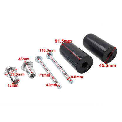 Universal Motorcycle Frame Sliders for Yamaha & Suzuki - Black