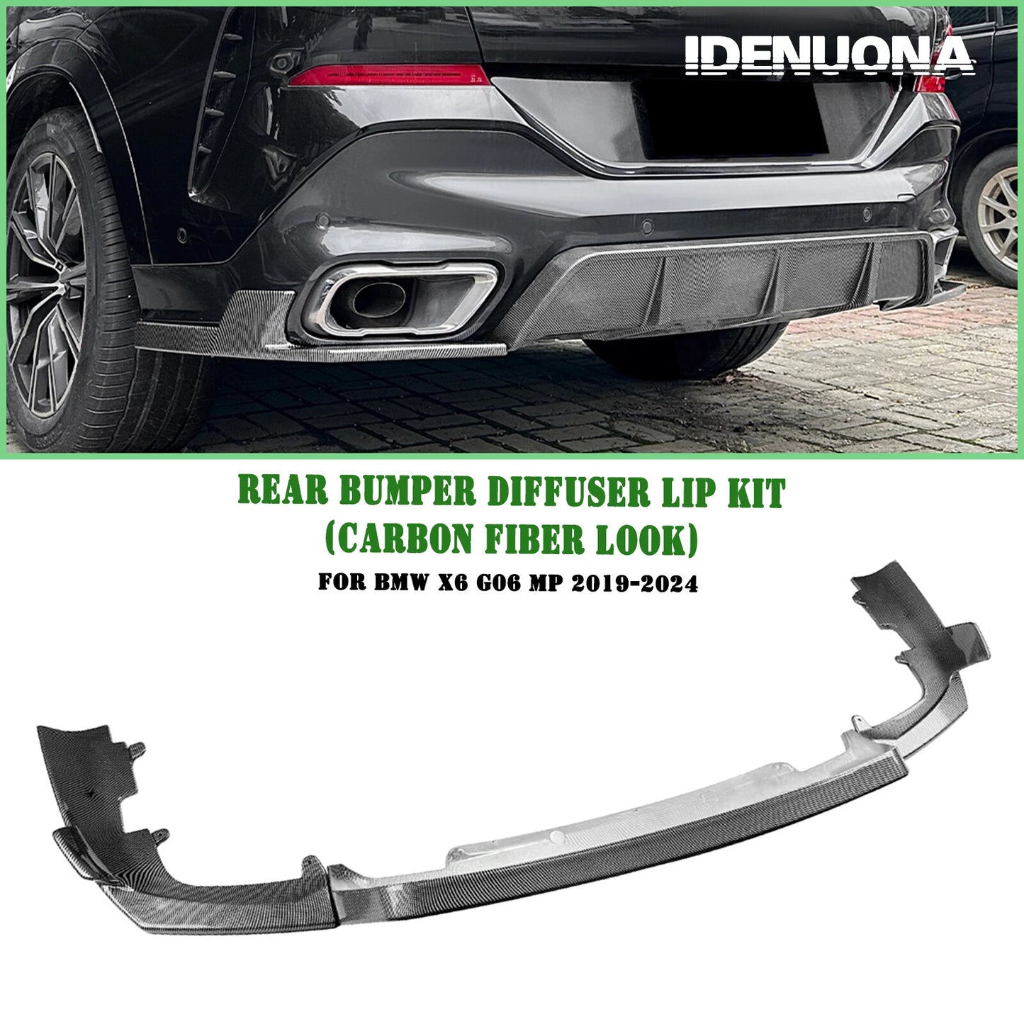 Rear Bumper Diffuser Lip Kit for BMW X6 G06 (2019-2024)