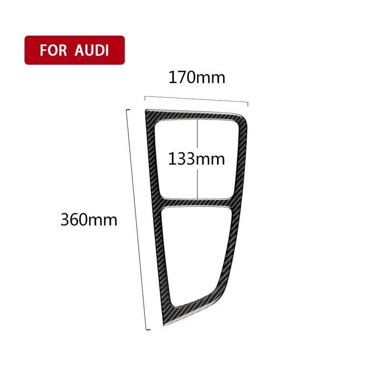 For Audi Q7 2016-2019 Real Carbon Fiber Center Console Panel Cover Trim