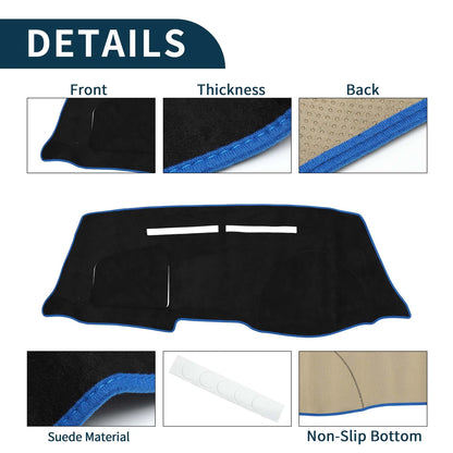Dashboard Cover Mat for Nissan Note E12 2012-2020 Black Blue