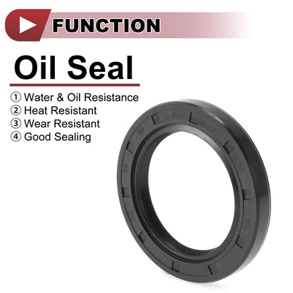 Rotary Shaft Seal 38x55x7mm Nitrile Oil Seal 70D Black 5 Pcs for Make Model