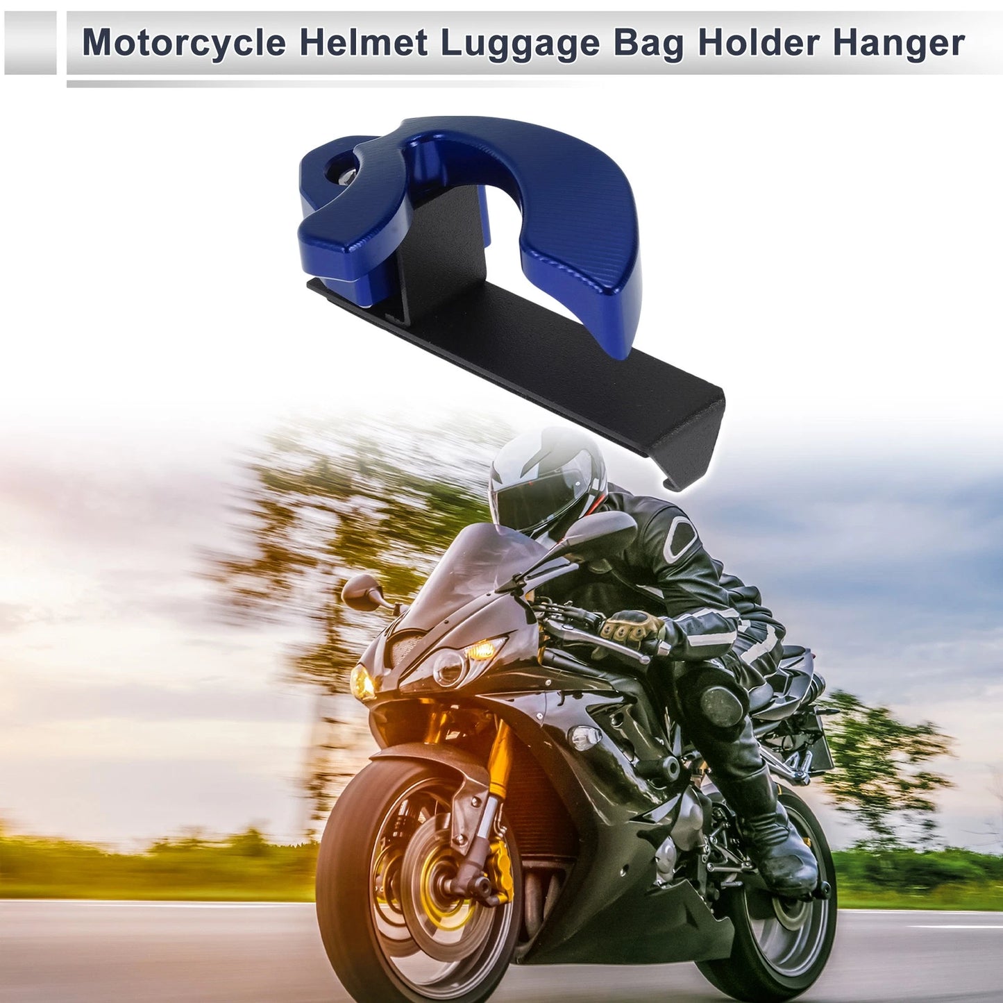 VType Double Hook Aluminum Alloy Motorcycle Hanging Hook with Wrench for VType