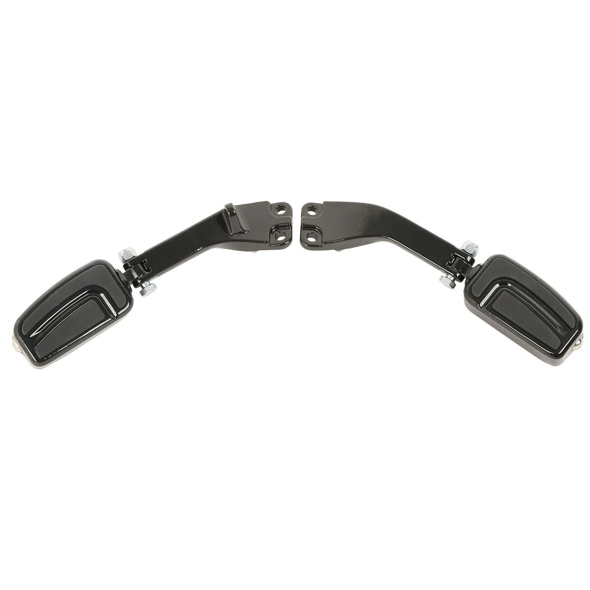 Black Rear Footpeg Mount Bracket for Harley Dyna Super Glide Low Rider (06-17)