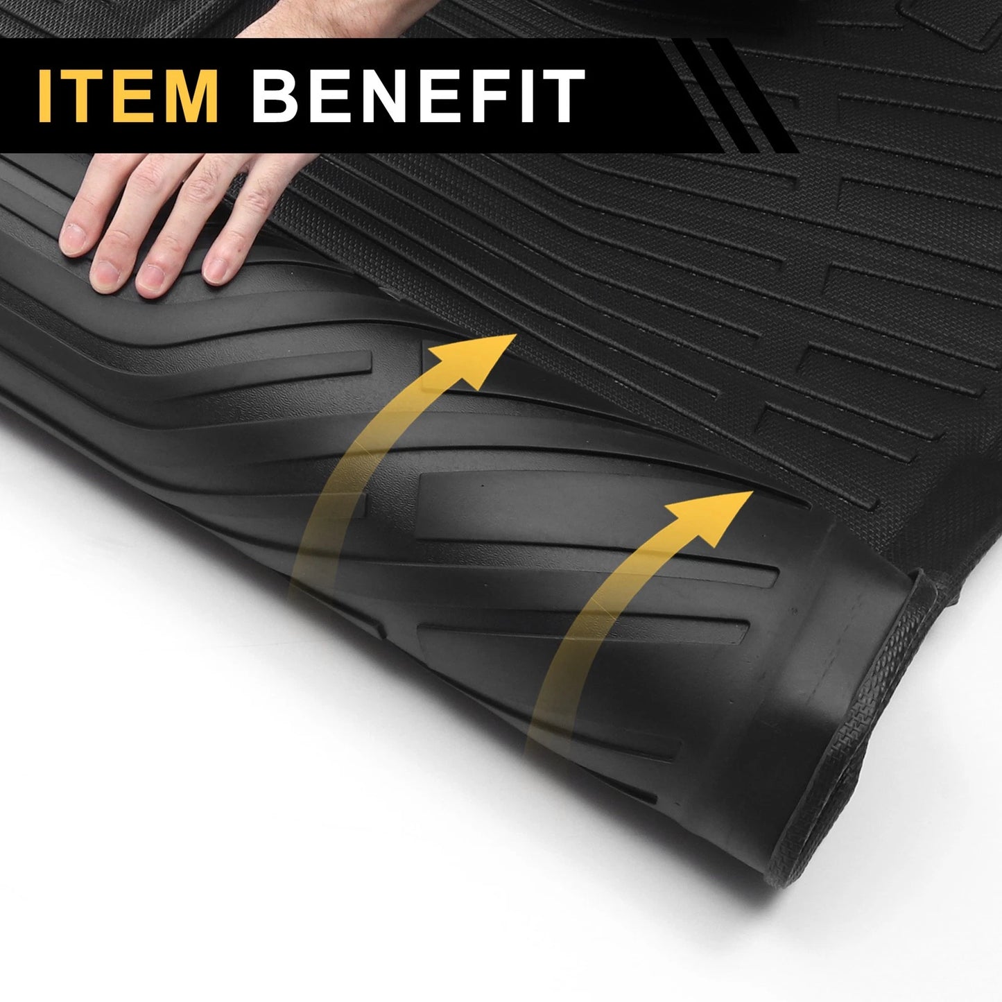 Cargo Liner Rear Trunk Mat for Kia Carnival (2022-2024) Stripe Pattern TPE