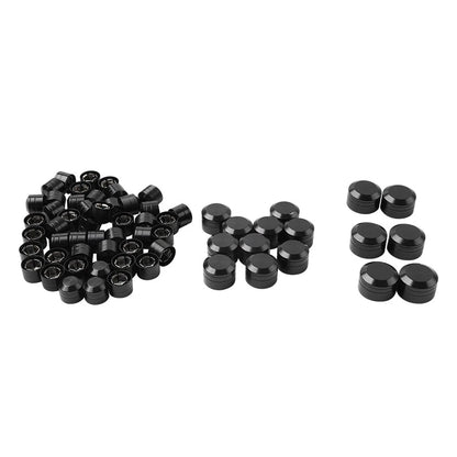 62X Engine Bolt Caps for Harley Road King Street Glide (2007-2016) Black