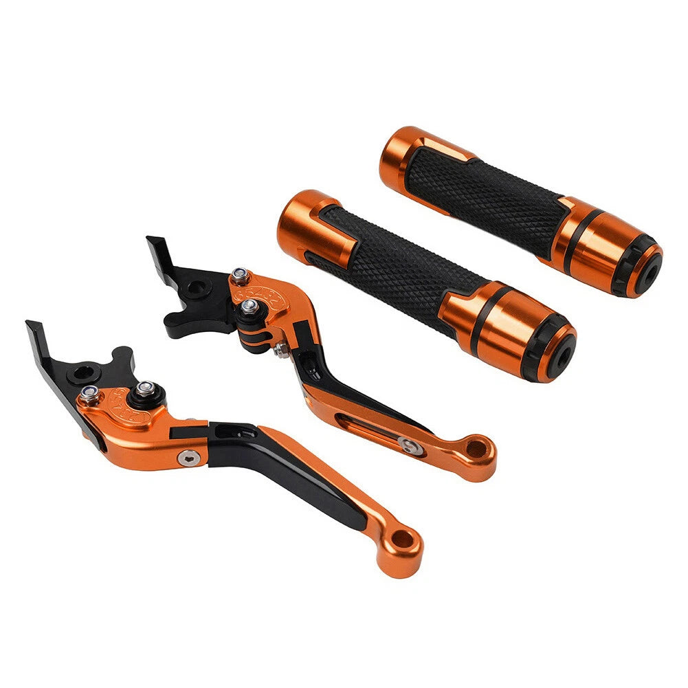 Orange Extendable Brake Clutch Lever Grip Set for Honda CB1100 CB1300 (2013-2023)