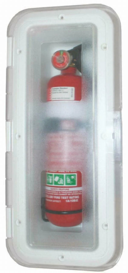 Fire Extinguisher Holder with Transparent Door for Caravan Boat RV 1KG