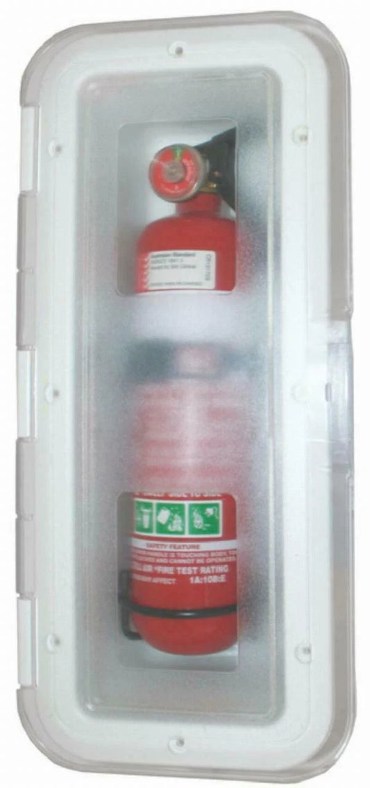 Fire Extinguisher Holder with Transparent Door for Caravan Boat RV 1KG