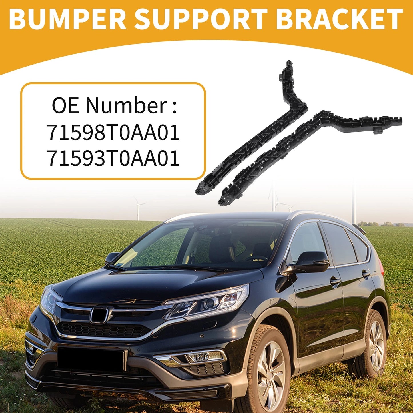 Rear Bumper Support Bracket  for Honda CR-V (2012-2014) Black