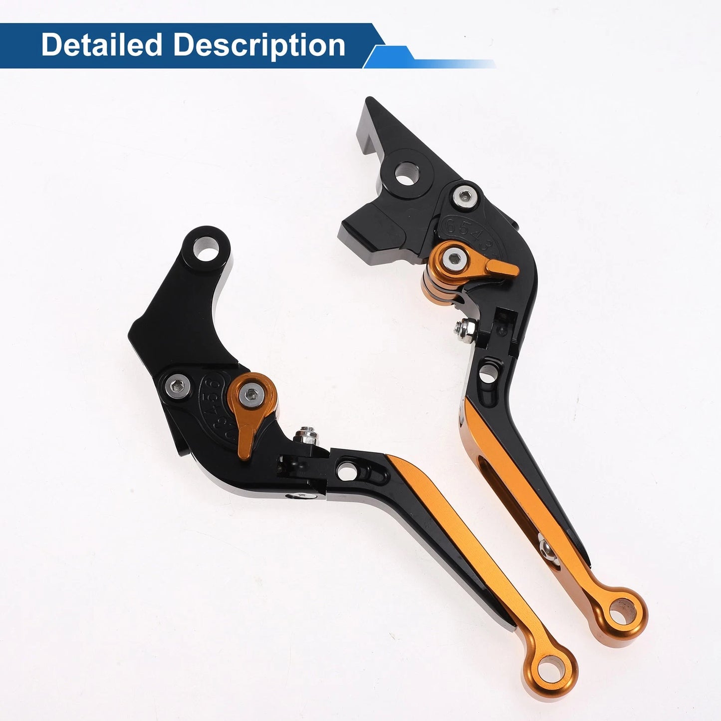 Adjustable Brake Clutch Levers for Suzuki GSXR150 (2017-2020) Black Orange