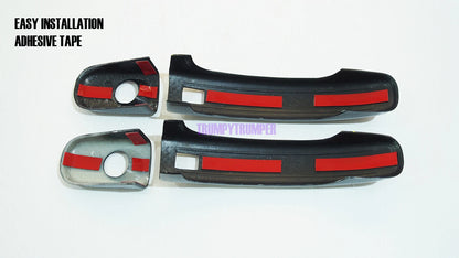 4 x Black Carbon Fiber Door Handle Covers for Ford Ranger (2012-2019)