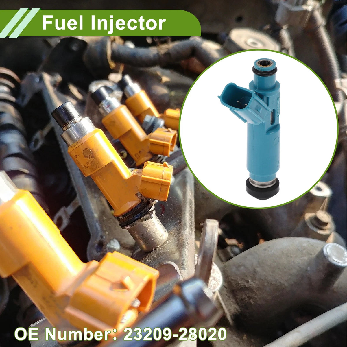 Fuel Injector 23209-28020 for Toyota Highlander Base (2001-2004) 1 Pcs