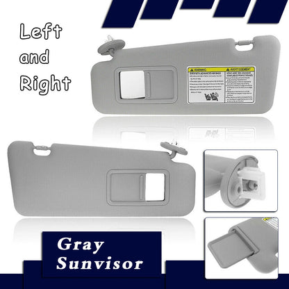 Left Right Sun Visor with Vanity Light for 2008-2013 Toyota Highlander